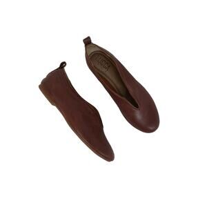 Lucca Lane Bayla Brown Leather Casual Slip On Flats Shoes US Women's 6M